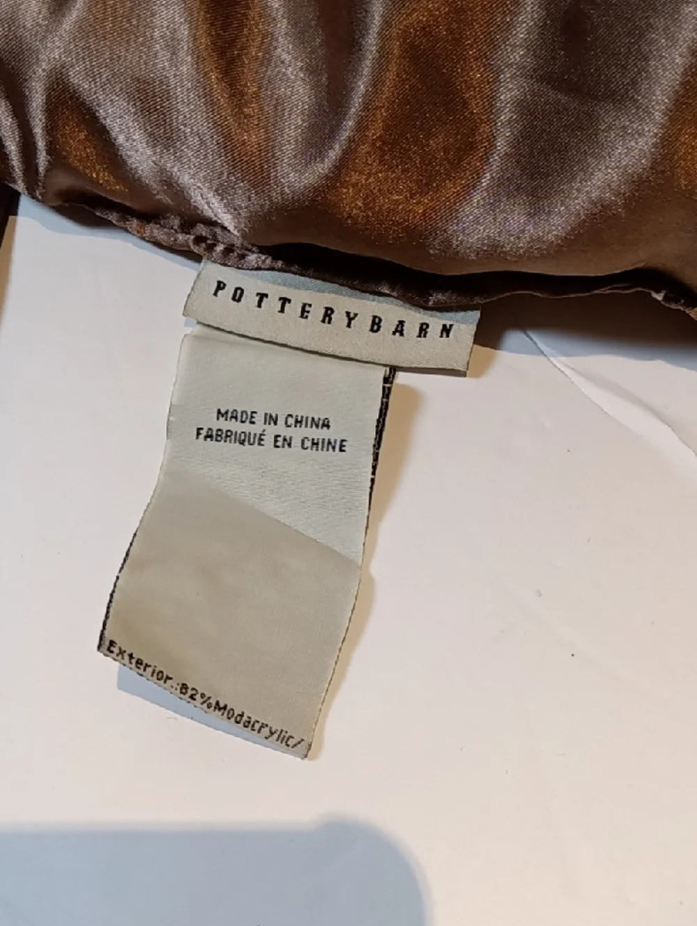 Pottery Barn Faux Fur Wine Cozy Gift Bag
